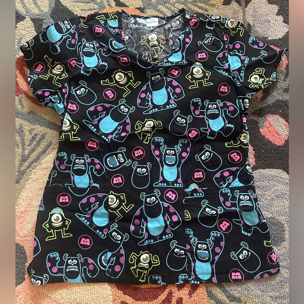 Disney monsters inc scrub top